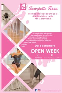 OPEN WEEK dal 5 SETTEMBRE